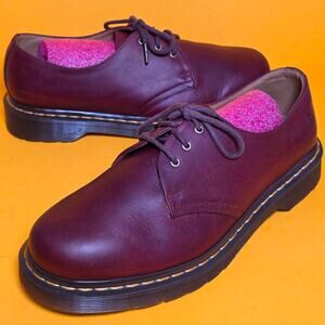 RARE Dr Martens 13377 For Life Oxfords Oxblood Burgundy Leather Men 9 Women 10